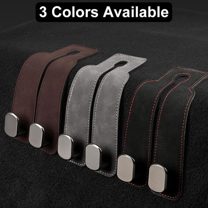 š(Buy 1 Get 1 Free) -šCar Seat Back Alcantara Storage Hook -š„Double Hook Holder for Convenient Storage