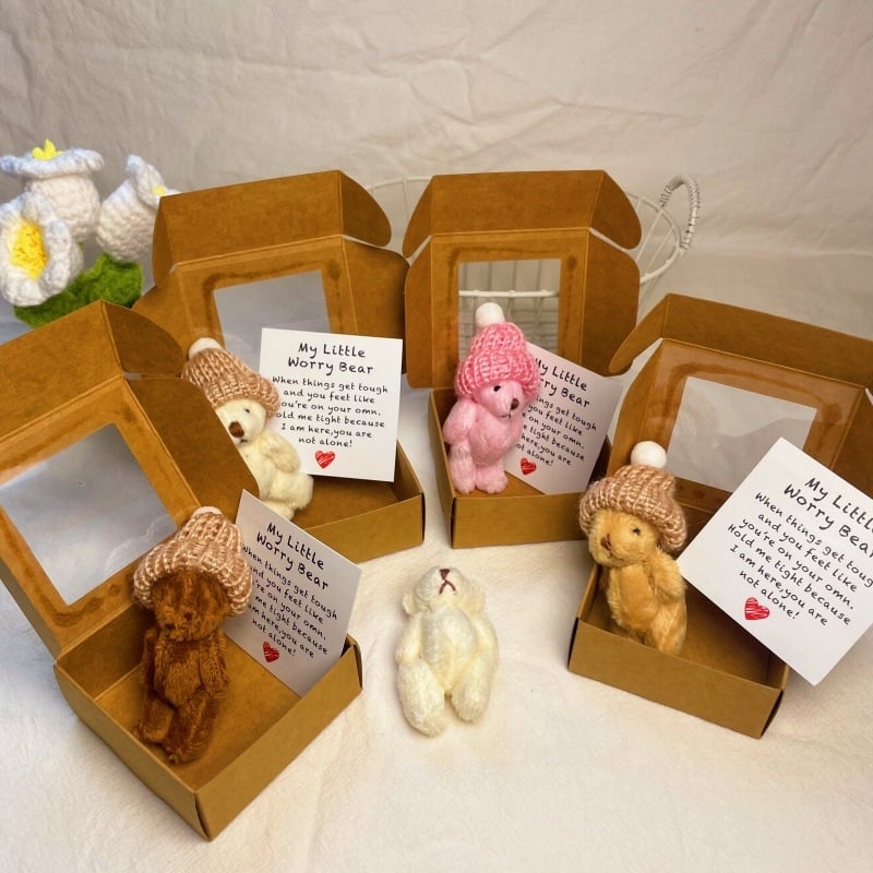 🎁Handmade Mini Plush Teddy Bear in Box