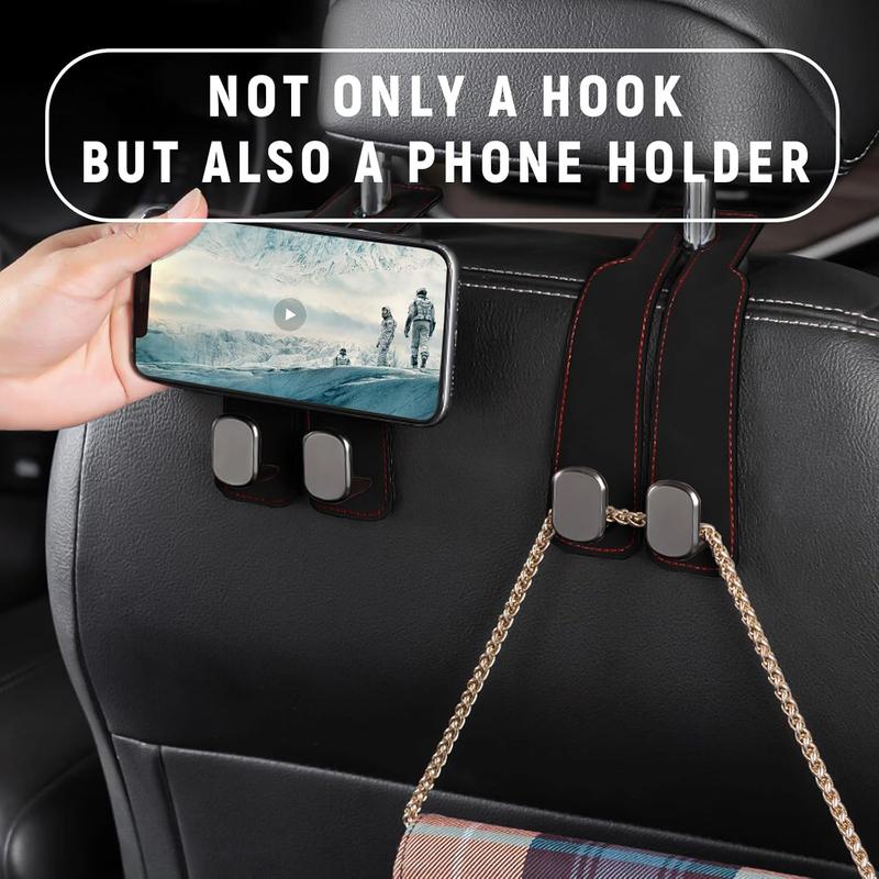 🎉(Buy 1 Get 1 Free) -🚗Car Seat Back Alcantara Storage Hook -💥Double Hook Holder for Convenient Storage
