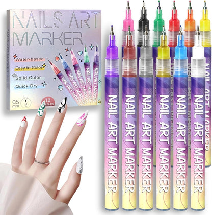 🔥Last Day 50%OFF🎨12 Colors Nail Art Pens Set