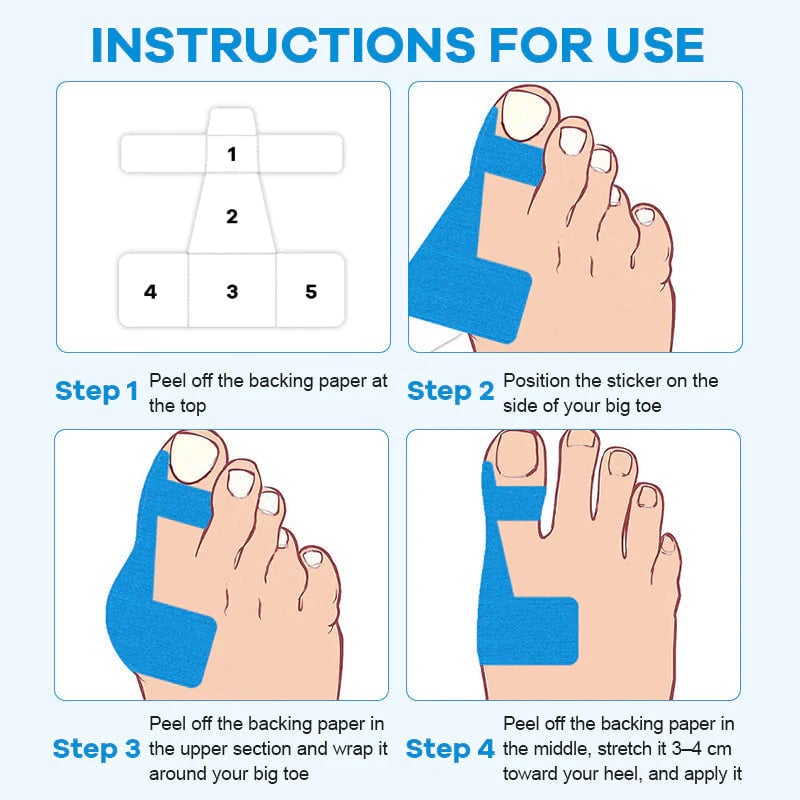 👣Premium Pre-Cut Bunion Tape | Sweatproof Elastic Athletic Tape for All-Day Wear 🛡️✨