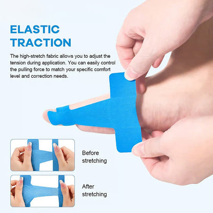👣Premium Pre-Cut Bunion Tape | Sweatproof Elastic Athletic Tape for All-Day Wear 🛡️✨