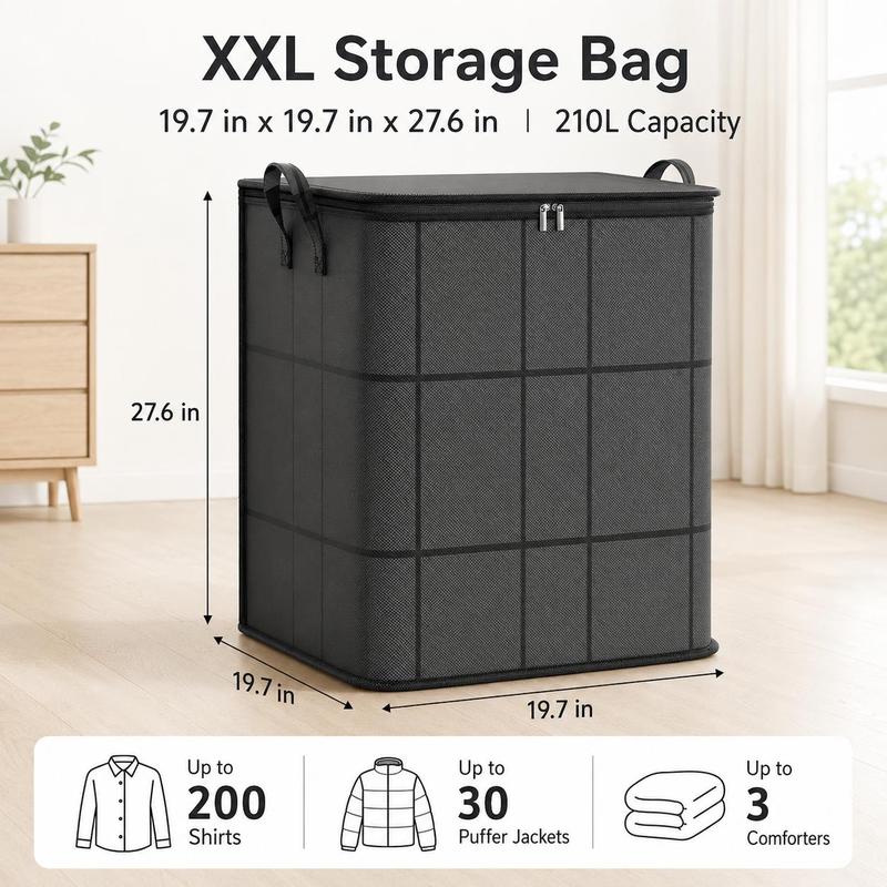 XXL Large Capacity Clothes Storage Bag 210L