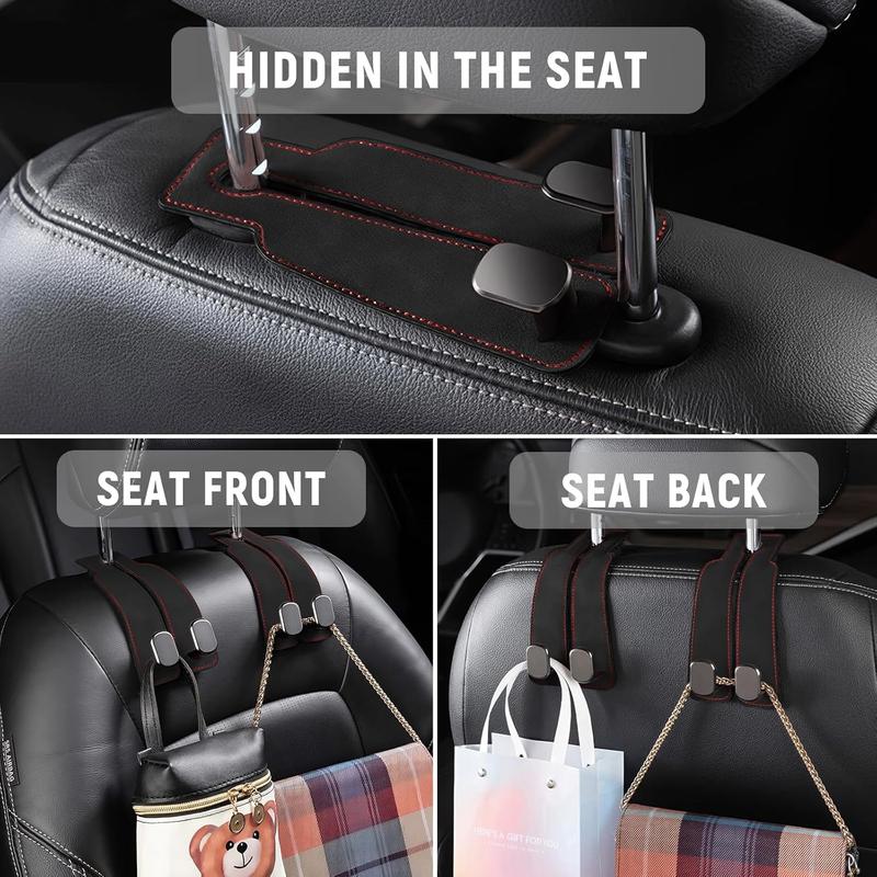 🎉(Buy 1 Get 1 Free) -🚗Car Seat Back Alcantara Storage Hook -💥Double Hook Holder for Convenient Storage