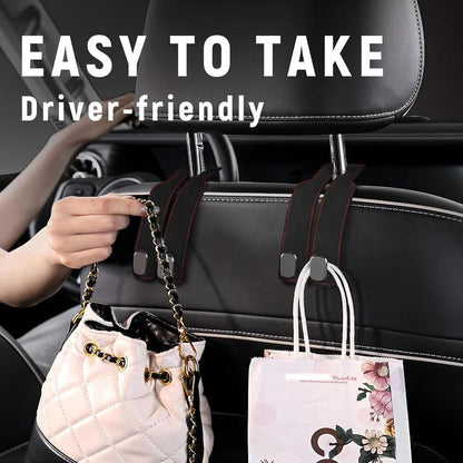 🎉(Buy 1 Get 1 Free) -🚗Car Seat Back Alcantara Storage Hook -💥Double Hook Holder for Convenient Storage