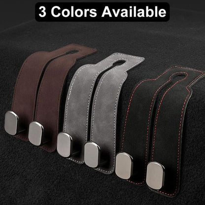 🎉(Buy 1 Get 1 Free) -🚗Car Seat Back Alcantara Storage Hook -💥Double Hook Holder for Convenient Storage