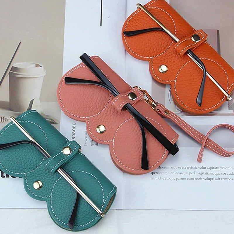 🎁Flash Sale⚡ 50K+ SOLD!🔥Soft PU Leather Sunglasses Bag👓️(Buy 1 Get 1 Free)
